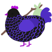 (unnamed), a sable and indigo chicken with a lace pattern