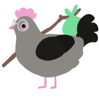 Ash Jr, a ash and sable chicken