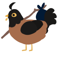 (unnamed), a brown and sable chicken with a head pattern