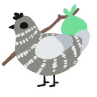 The Ancient Abyss, a ash and mist chicken with a bar pattern