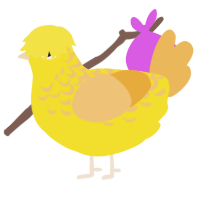 Egg Sandwich, a yellow and honey chicken with a half-lace pattern