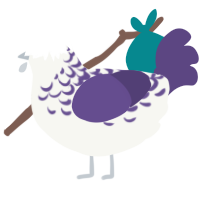 (unnamed), a white and overcast chicken with a half-lace pattern