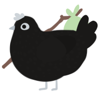 TBN, a sable chicken with a speckle pattern
