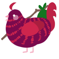 beetroot, a wine and crimson chicken with a bar pattern