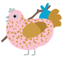 sandy peach, a rose and gold chicken with a speckle pattern