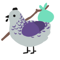 holding for a friend, a silver and overcast chicken with a half-lace pattern