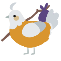 Teagan, a orange and mist chicken with a head pattern
