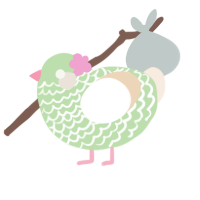 Pacify, a gluppy and cream chicken with a lace pattern