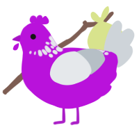 Amethyst from SU, a amethyst and mist chicken with a neck-speckle pattern