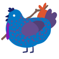 Berry Speckles, a sapphire and overcast chicken with a speckle pattern