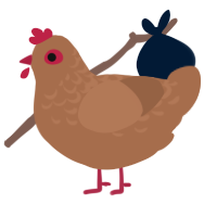Jam Tart, a brown chicken with a half-lace pattern