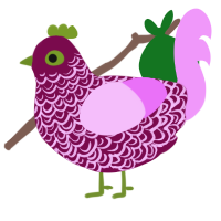 lavender wine, a wine and lavender chicken with a double-lace pattern