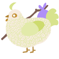 Lemi, a cream and lemon chicken with a double-lace pattern