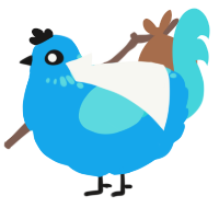 Christian, a sky and aqua chicken with a neck-speckle pattern
