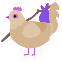 (unnamed), a beige chicken with a head pattern