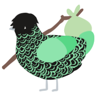 Toothpaste, a sable and spring chicken with a double-lace pattern