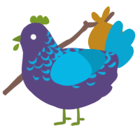 Moonlight Sonata, a overcast and cerulean chicken with a half-lace pattern
