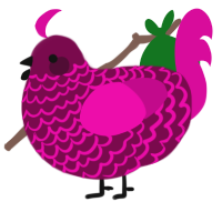 (unnamed), a wine and fuchsia chicken with a lace pattern
