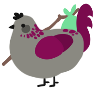 (unnamed), a ash and wine chicken with a neck-speckle pattern