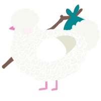 Bignet, a white chicken with a double-lace pattern