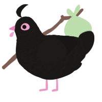 untitled koel game, a sable chicken with a lace pattern