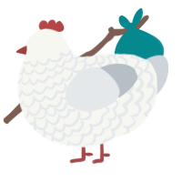 Snowy Sweetheart, a white and mist chicken with a lace pattern