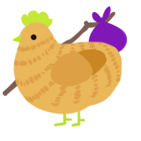 Tangerine, a honey and orange chicken with a bar pattern
