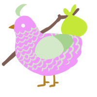 Cow Field, a lavender and gluppy chicken with a lace pattern