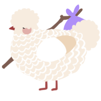 Shortbread, a cream chicken with a lace pattern