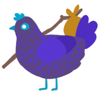 mad trigger blue, a overcast and indigo chicken with a speckle pattern