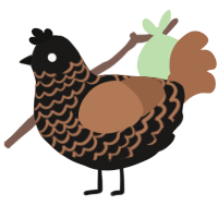 (unnamed), a sable and brown chicken with a lace pattern