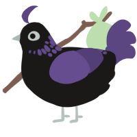 A sable and overcast chicken with a neck-speckle pattern