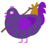 (unnamed), a overcast and violet chicken with a bar pattern