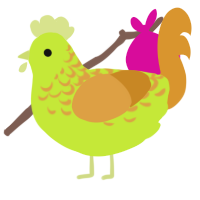 Unknown Salad, a lime and orange chicken with a half-lace pattern