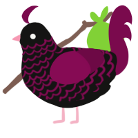 Wine, a black and wine chicken with a lace pattern