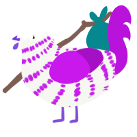 (unnamed), a white and amethyst chicken with a bar pattern