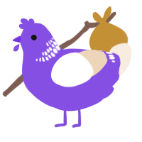 (unnamed), a blurple and cream chicken with a neck-band pattern