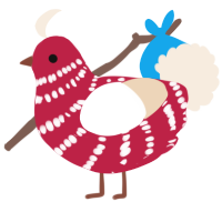 (unnamed), a crimson and cream chicken with a bar pattern