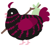 (unnamed), a sable and maroon chicken with a bar pattern