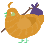 (unnamed), a orange chicken with a bar pattern