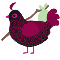 (unnamed), a sable and maroon chicken with a double-lace pattern