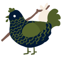 Olivier, a tumblr and olive chicken with a lace pattern