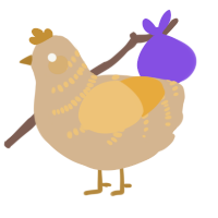 (unnamed), a beige and honey chicken with a half-bar pattern