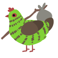 (unnamed), a grass and bark chicken with a bar pattern