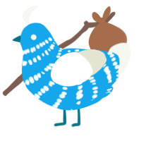Perfect Blue, a sky and white chicken with a bar pattern