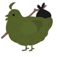olive, a olive chicken with a lace pattern
