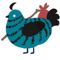 Blue raspberry, a sea and sable chicken with a bar pattern