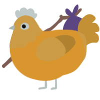 (unnamed), a orange and gold chicken with a head pattern