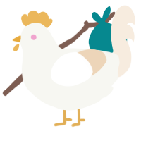 Lord R Kim III, a white and cream chicken