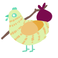 go down in 2 rounds, a apple and honey chicken with a bar pattern